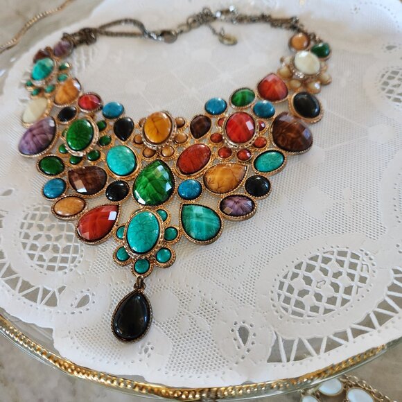 Amrita Singh Jewelry - Amrita Singh Collar Multicolor Gemstone Necklace